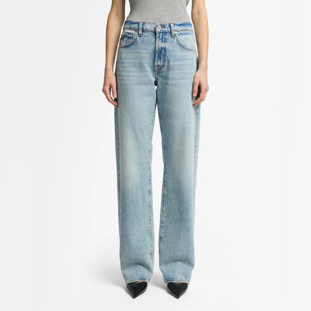 7 For All Mankind Light Blue Straight Leg Jeans